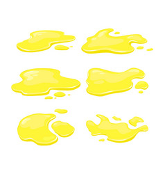 Yellow Spills Of Juice Oil Or Honey On A White