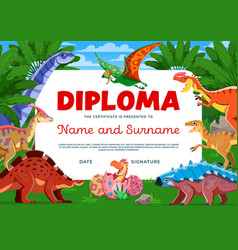 Cartoon Funny Dinosaur Reptiles Dino Kid Diploma