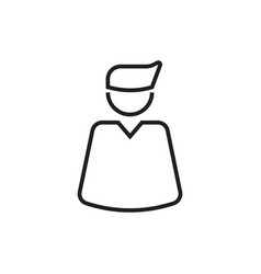 Client Delivery Service Icon With Black Outline