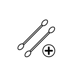 Cotton Buds Icon Logo Design