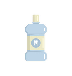 Mouthwash Bottle Icon Flat Dental Product