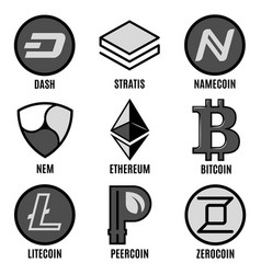 Premium Cripto Currency Logos Set