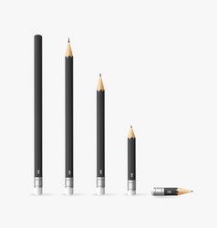 Realistic Detailed 3d Black Sharp Lead Pencil