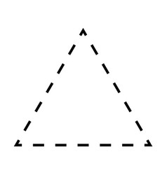 Triangle Shape Dashed Icon Symbol For Creative