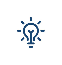 Blue Linear Bright Light Bulb Like Insight Logo