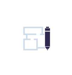 Home Plan And Pen Icon