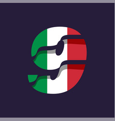 Italy Numeric Flag 9