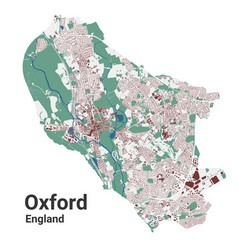 Oxford City Map England The United Kingdom