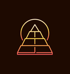 Pyramid And Egyptian Sun Concept Thin Line