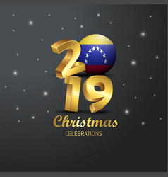 Venezuela Flag 2019 Merry Christmas Typography