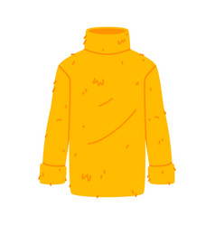 Yellow Sweater Or Pullover With Long Sleeves As