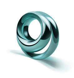 Abstract Figure Of Two Metal Rings