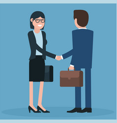 Business men shaking hands Royalty Free Vector Image