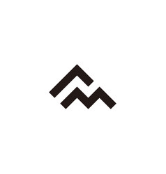 Letter Rm Mountain Geometric Symbol Simple Logo