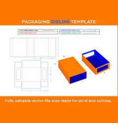 Shoe Box Match Dieline Template With 3d Design