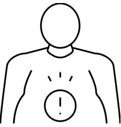 Abdominal Pain Mesothelioma Line Icon