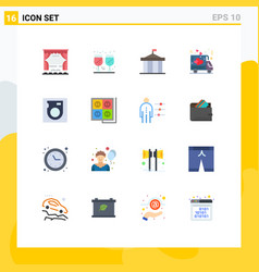 Mobile Interface Flat Color Set 16 Pictograms