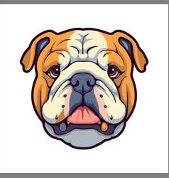 English Bulldog Dog Breed Cute Cartoon Kawaii