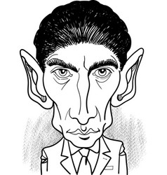 Franz Kafka Portrait In Line Art