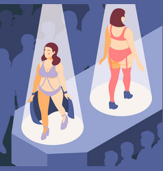 Plus Size Women Isometric Background