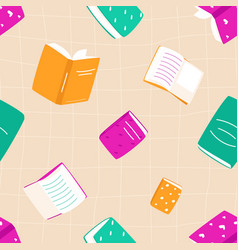 Seamless Pattern With Flying Books