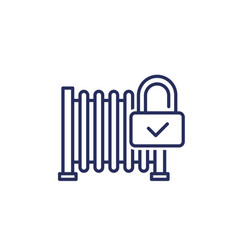 Automatic Gate Locked Line Icon