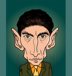 Franz Kafka Portrait In Line Art