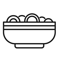 Fruit Bowl Icon Outline Thai Market