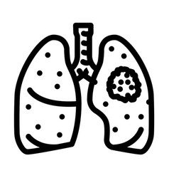 Lung Cancer Line Icon