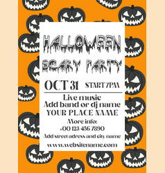 Scary Halloween Party Flyer Poster Design