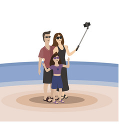 Family Is Photographed On The Beach With Sea