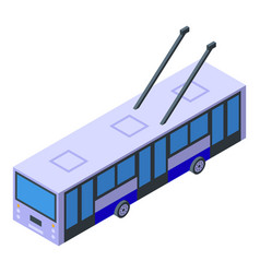 Modern Trolleybus Driving Through City Streets