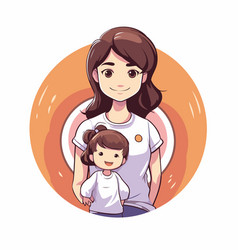 Mother And Daughter Cartoon Icon Graphic Design