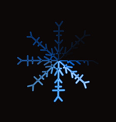 Snowflake With Neon Effect