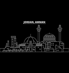 Amman Silhouette Skyline Jordan