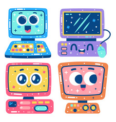 Glitzy Retro Computer Sticker Set