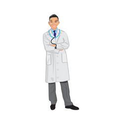 Male Asian Medical Doctor Wearing A Lab Coat