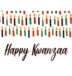 Happy Kwanzaa - Banner With Candles African