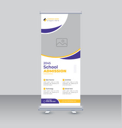 Modern School Admission Roll Up Banner Design