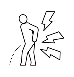 Pain When Urinating Line Icon