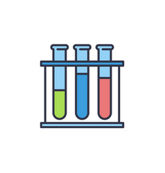 Rack With Test Tubes Concept Colored Icon