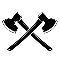 Crossed Axes Logo Lumberjack Tool Wood Industry