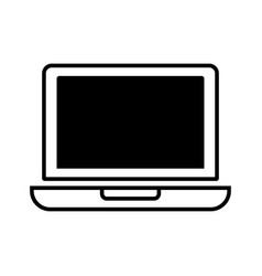 Laptop Icon With A Pitch Black Screen