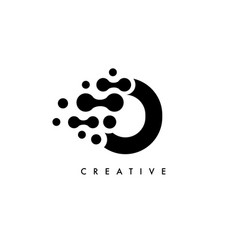 Letter O Dots Logo Design With Black And White