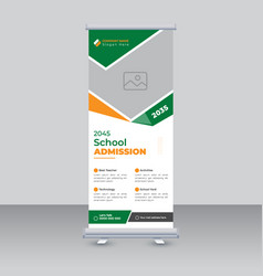 Modern School Admission Roll Up Banner Design