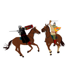 Riding Horse Knights In Battle