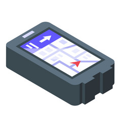 Gps Bike Computer Icon Isometric Gear