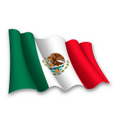 Realistic Waving Flag Of Mexico