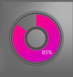 85 Percent Isolated Pie Chart Percentage