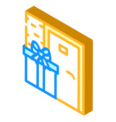 Delivering Gift Isometric Icon